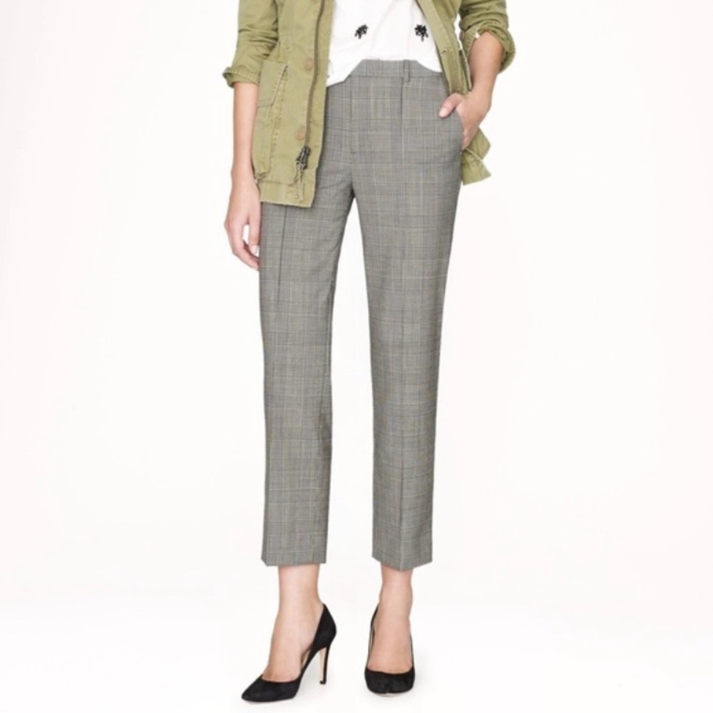 J. Crew Eaton Boy Glen plaid wool-blend trousers. 🖤